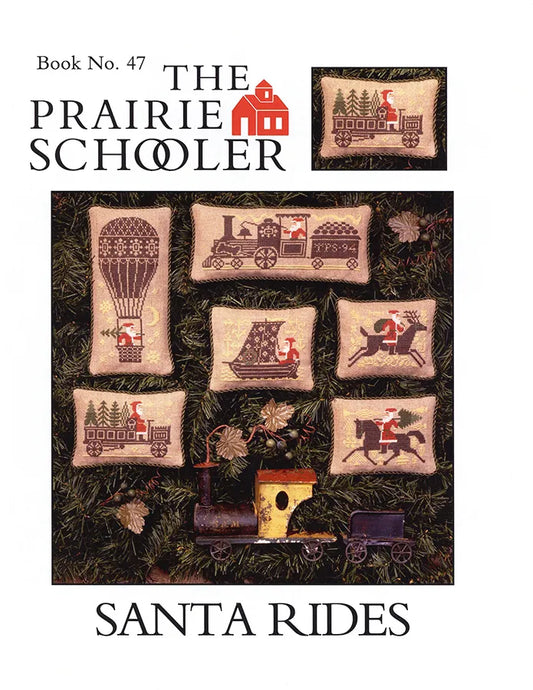 Santa Rides The Prairie Schooler Cross Stitch Pattern #47 Physical Copy
