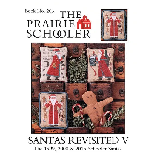 Santas Revisited V The Prairie Schooler Cross Stitch Pattern #206 Physical Copy