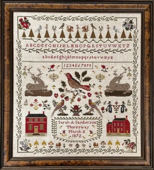 The Scarlett House SARAH SANDERSON 1872 Cross Stitch Pattern