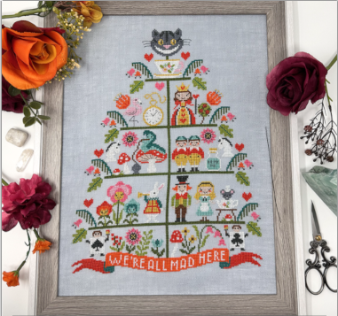 Alice in Wonderland Tree Cross Stitch Pattern by Tiny Modernist PHYSICAL copy