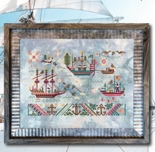 SALE Seas and Greetings Cross Stitch Pattern by Ink Circles
