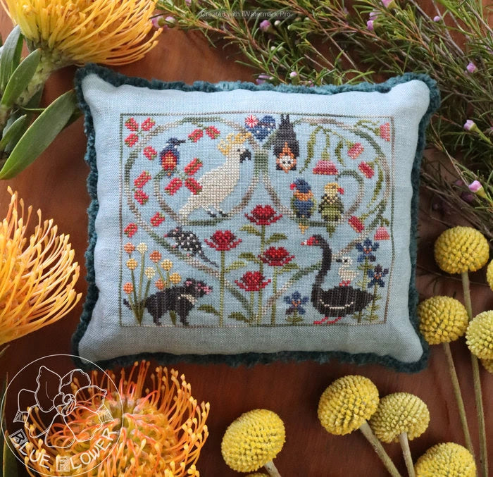 Seasons Of The Heart - Hearts For Pam Cross Stitch Pattern The Blue Flower