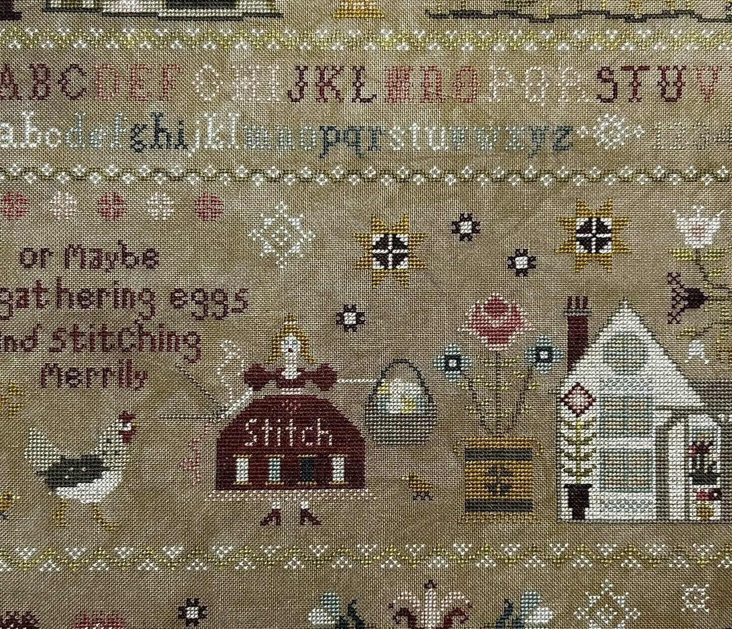 Pansy Patch THE SIMPLE TRANQUILITY SAMPLER AND SMALLS Cross Stitch Pattern