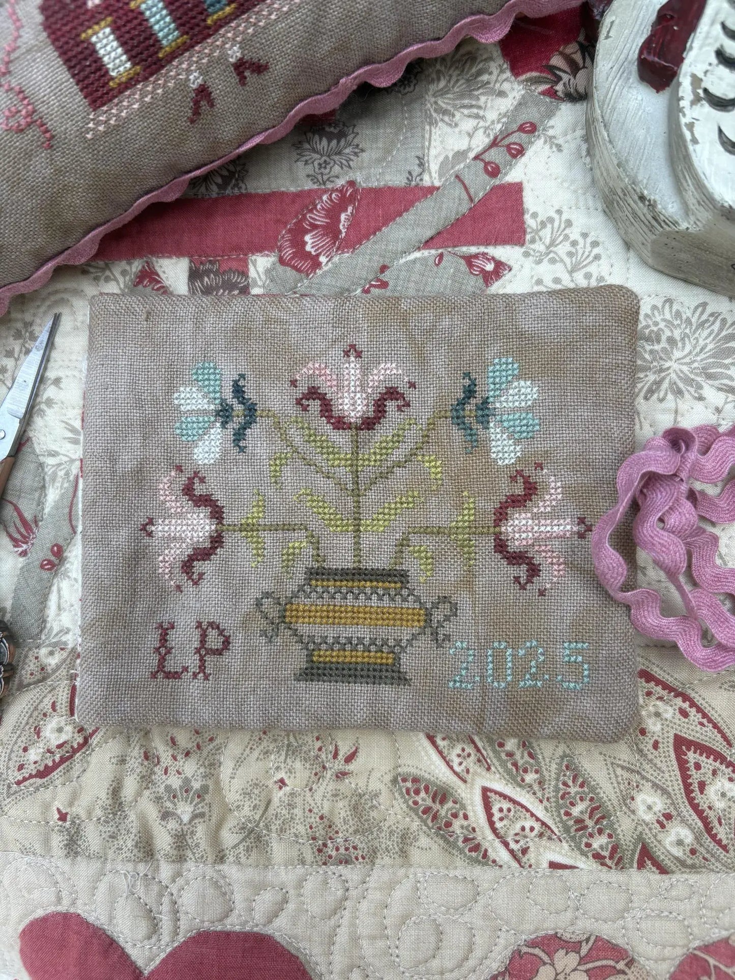 Pansy Patch THE SIMPLE TRANQUILITY SAMPLER AND SMALLS Cross Stitch Pattern