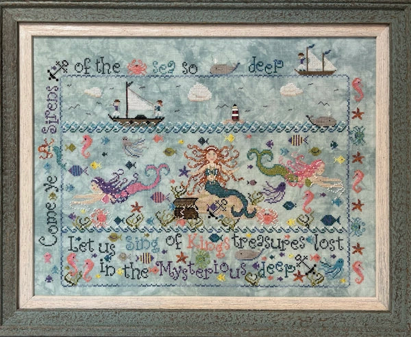 Sirens of the Sea Cross Stitch Pattern by Praiseworthy Stitches Nashville Market