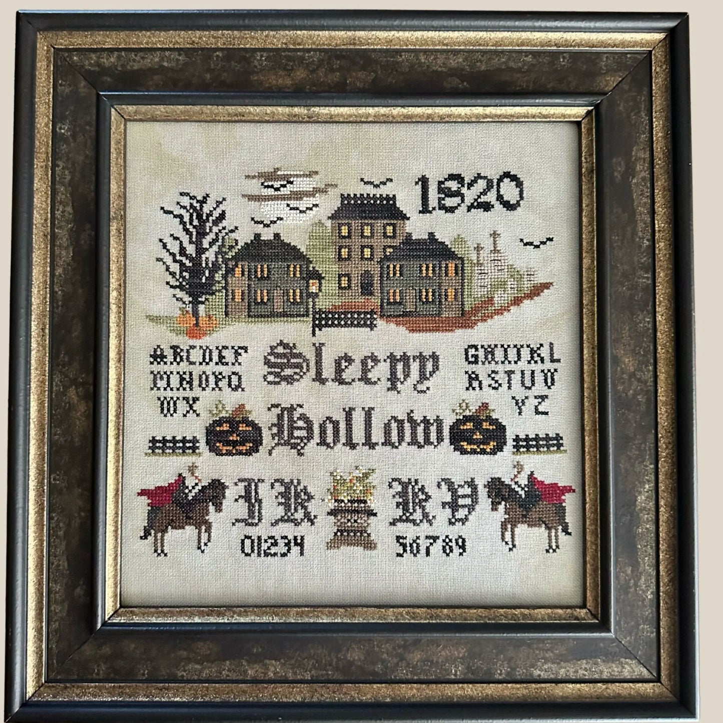 PREORDER Finally A Farmgirl SLEEPY HOLLOW SAMPLER Cross Stitch Pattern