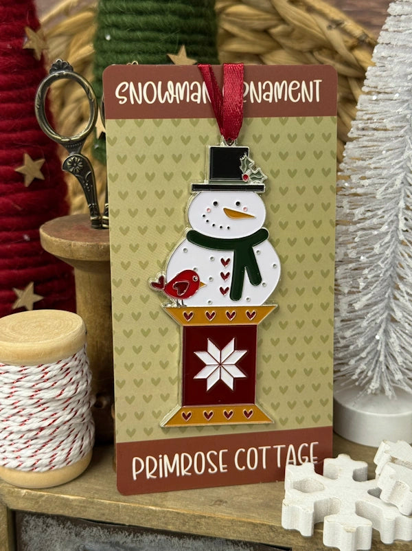 PREORDER Snowman Ornament by Primrose Cottage