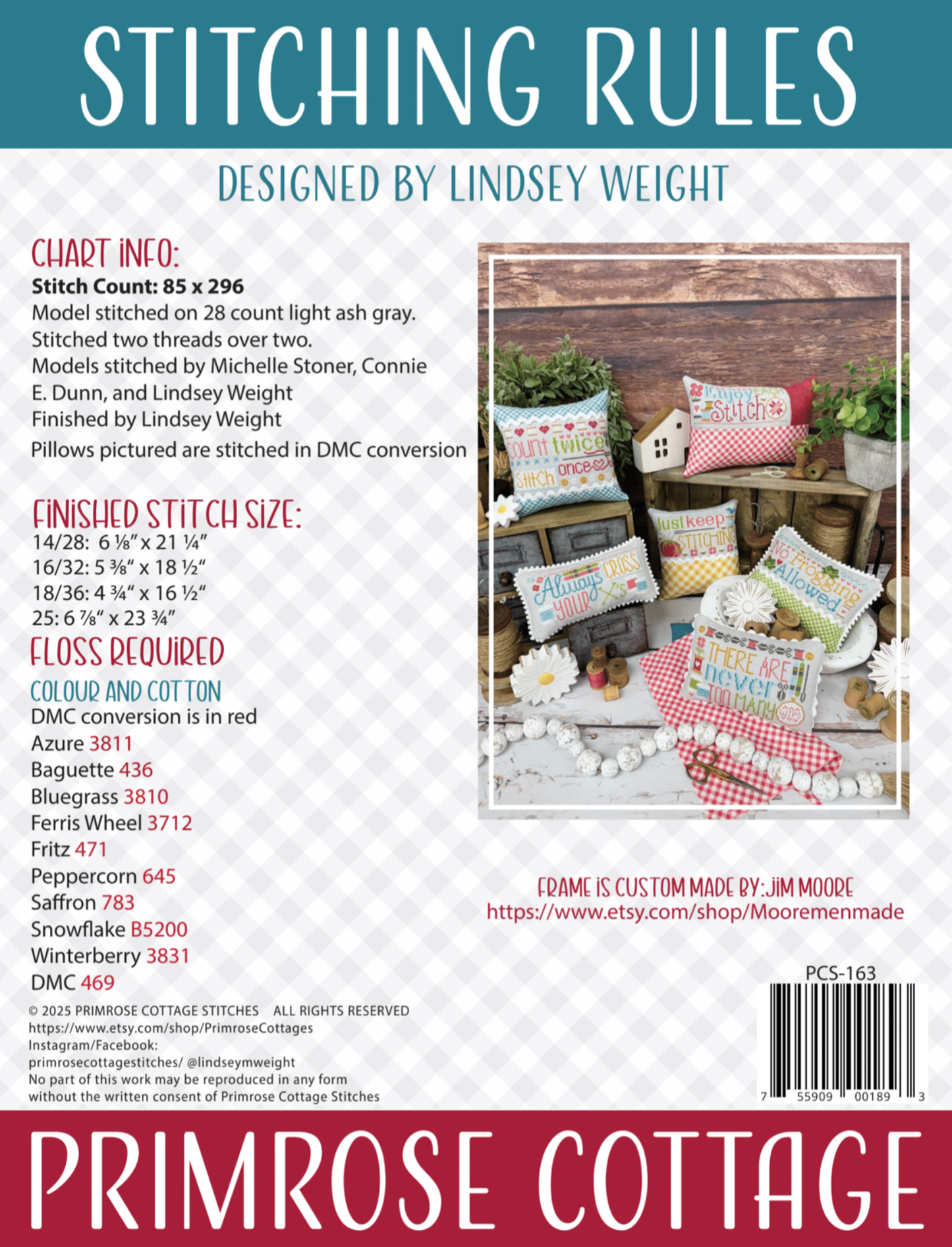 Stitching Rules Cross Stitch Pattern by Primrose Cottage