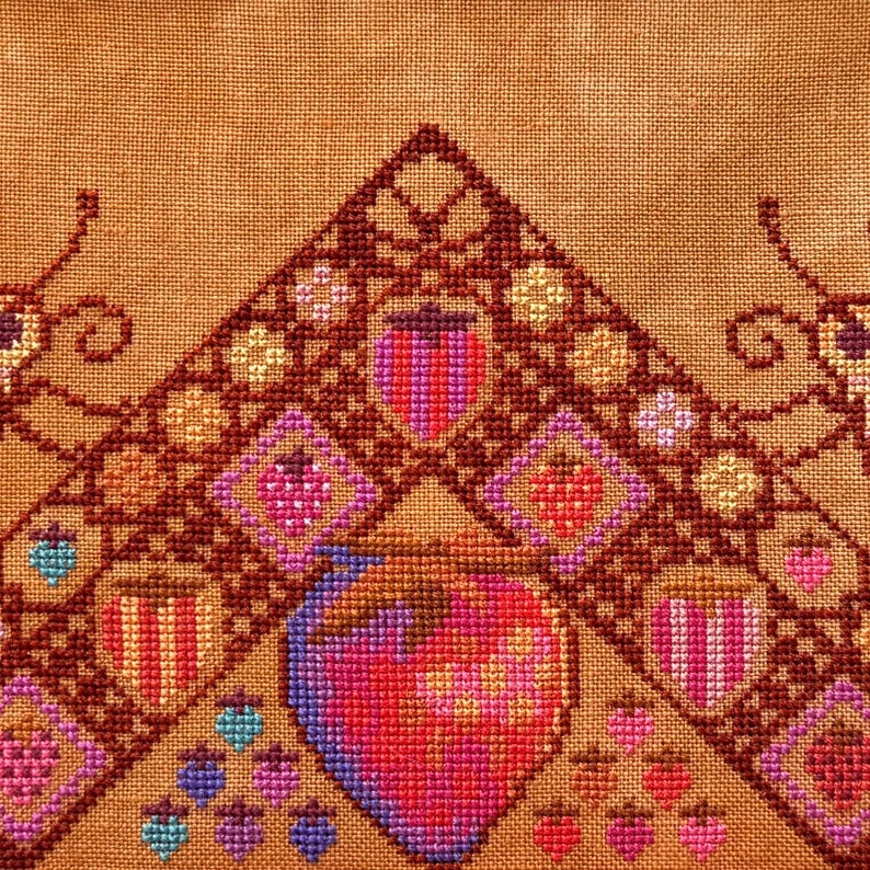 Strawberry Mountain cross stitch pattern by JED XStitch