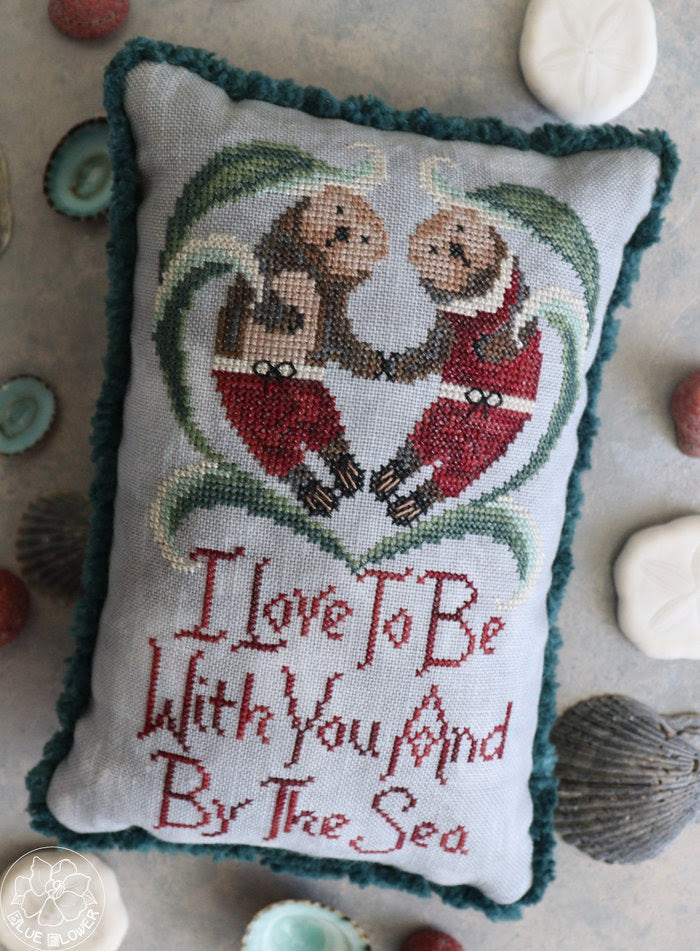 Summer Valentine Cross Stitch Pattern Physical Copy The Blue Flower