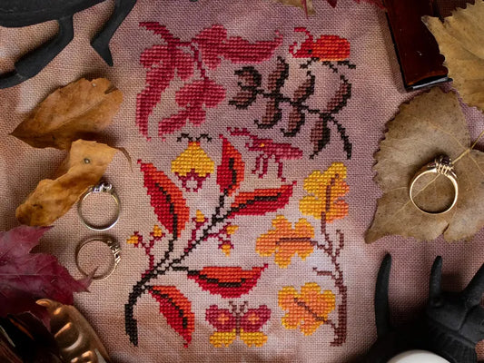 Sunset Nature Walk by Sprouting Lupine Cross Stitch Pattern