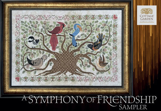 A Symphony of Friendship by Cottage Garden Samplings Cross Stitch Pattern PHYSICAL copy