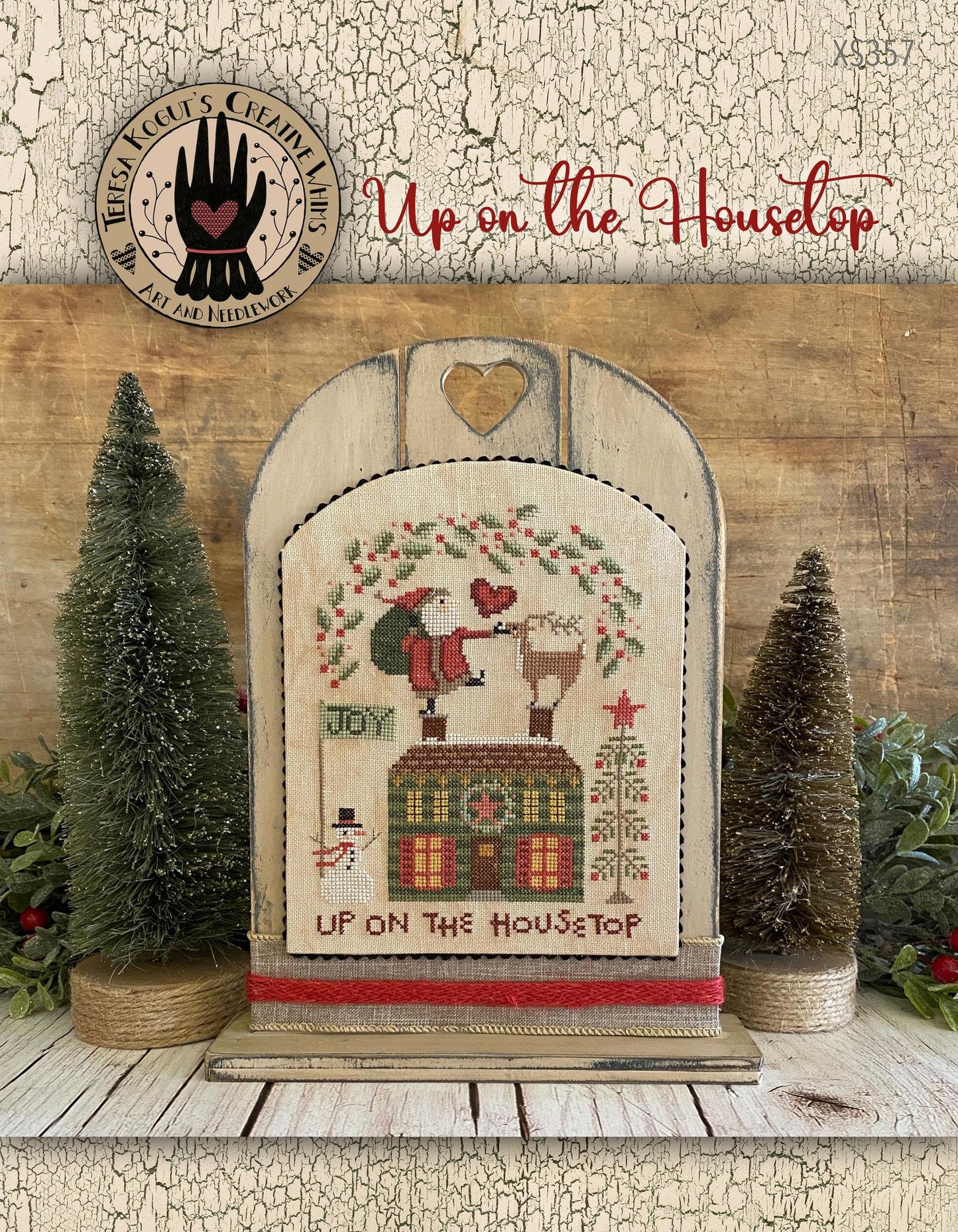 PREORDER Up on the Housetop Teresa Kogut Cross Stitch Pattern