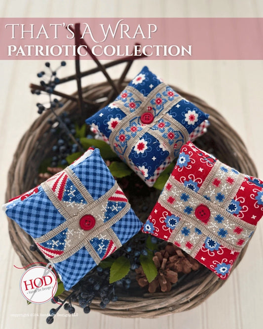That's A Wrap Patriotic Edition Cross Stitch Pattern by Hands on Design
