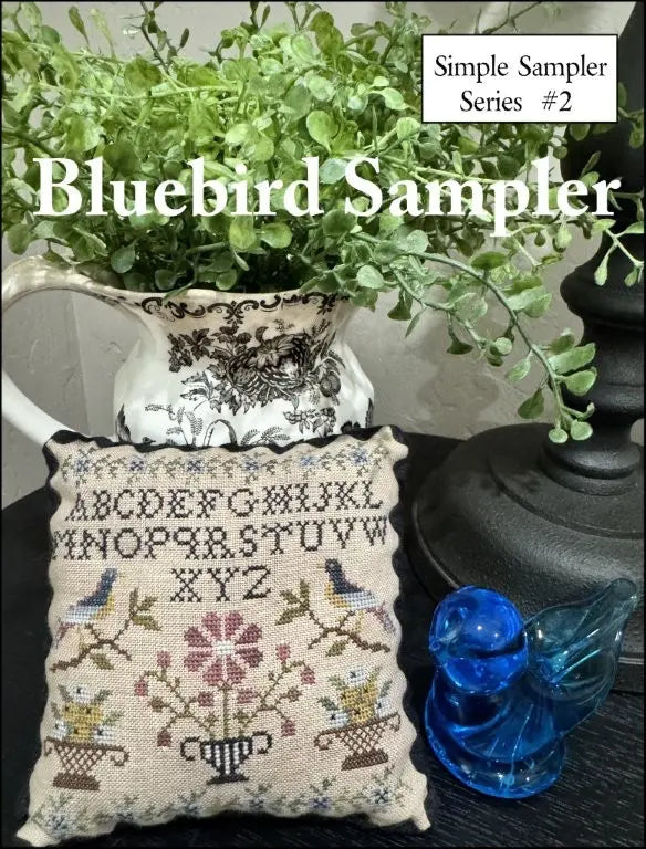 The Scarlett House BLUEBIRD SAMPLER Cross Stitch Pattern