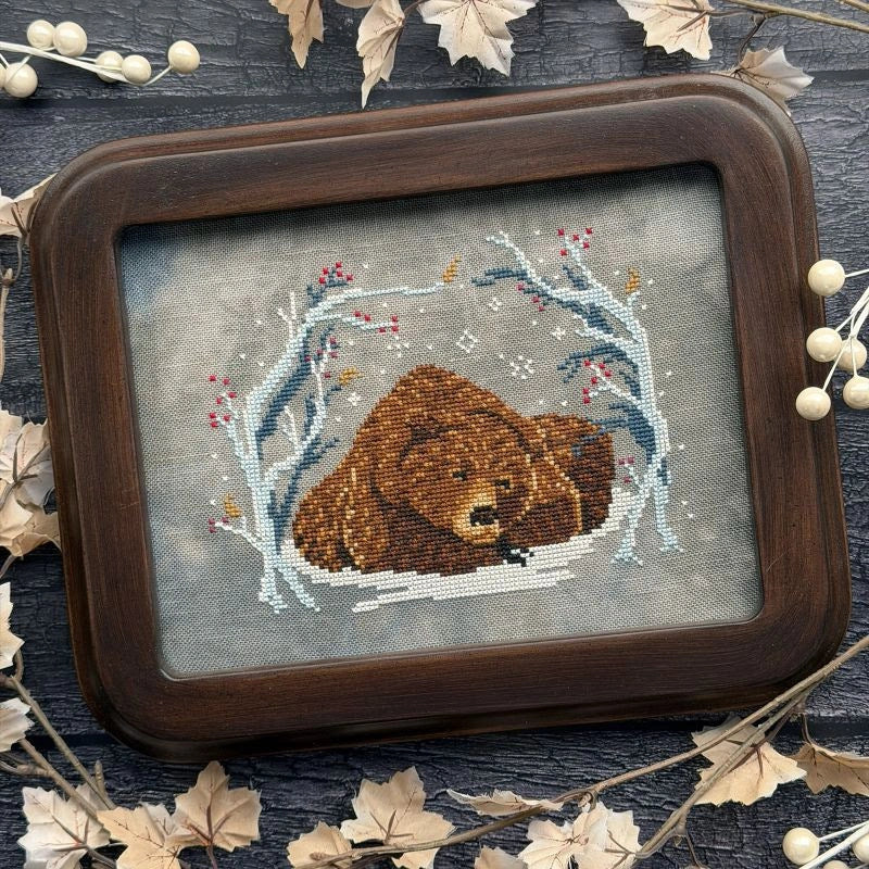 PREORDER Stitch Crypt BEAR IN THE DEN Cross Stitch Pattern