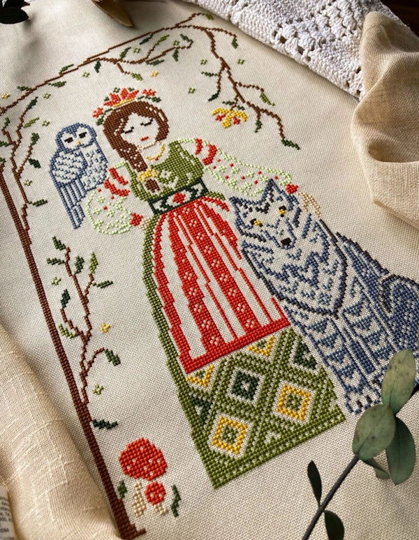 The Forest Goddess (Medeina) by Quaternion Creations Cross Stitch