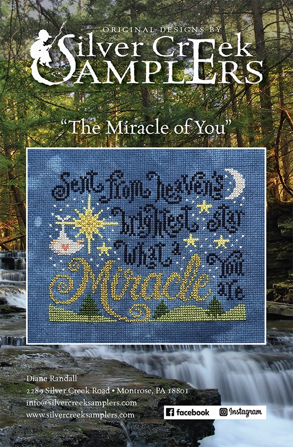 PREORDER The Miracle of You Cross Stitch Pattern by Silver Creek Samplers Nashville Needlework Market