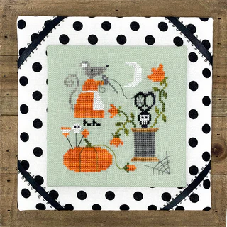 Tiny Modernist MOUSE'S HALLOWEEN STITCHING Cross Stitch Pattern
