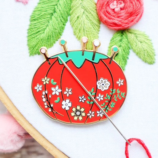 Tomato Pin Cushion Magnetic Needle Minder by Flamingo Toes