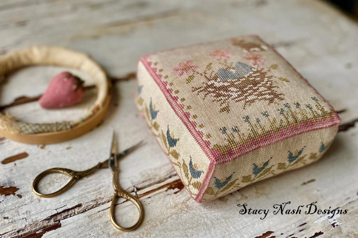 Tulip Fields Pinkeep Stacy Nash Cross Stitch Pattern