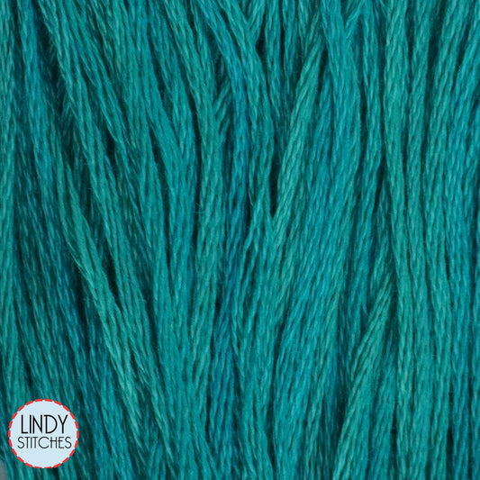 Turquoise Weeks Dye Works Floss Hand Dyed Cotton Skein 2135