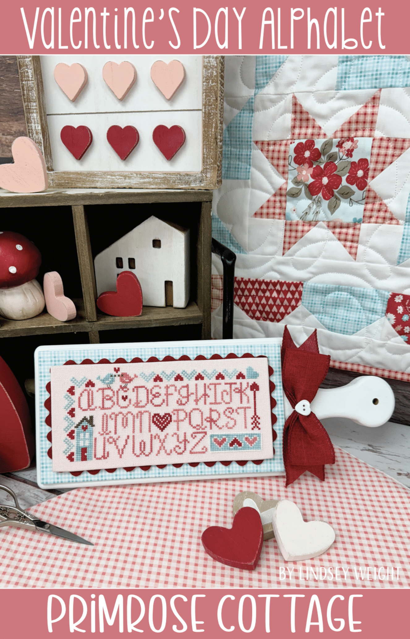 Valentine's Day Alphabet Cross Stitch Pattern by Primrose Cottage