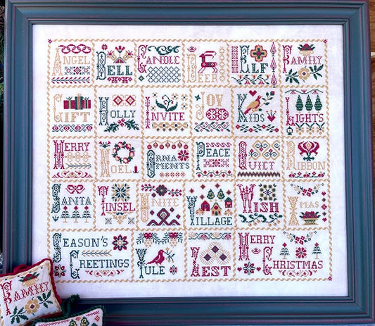 Vintage ABCs of Christmas Book cross stitch pattern by Jan Hicks Nashville Market
