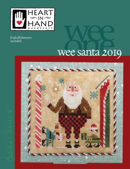 Wee Santa 2019 Heart in Hand Cross Stitch Pattern
