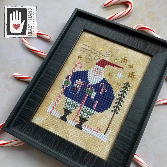 Wee Santa 2020 Heart in Hand Cross Stitch Pattern