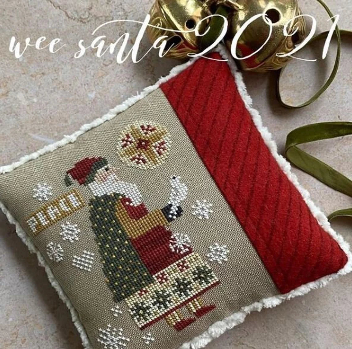 Wee Santa 2021 Heart in Hand Cross Stitch Pattern