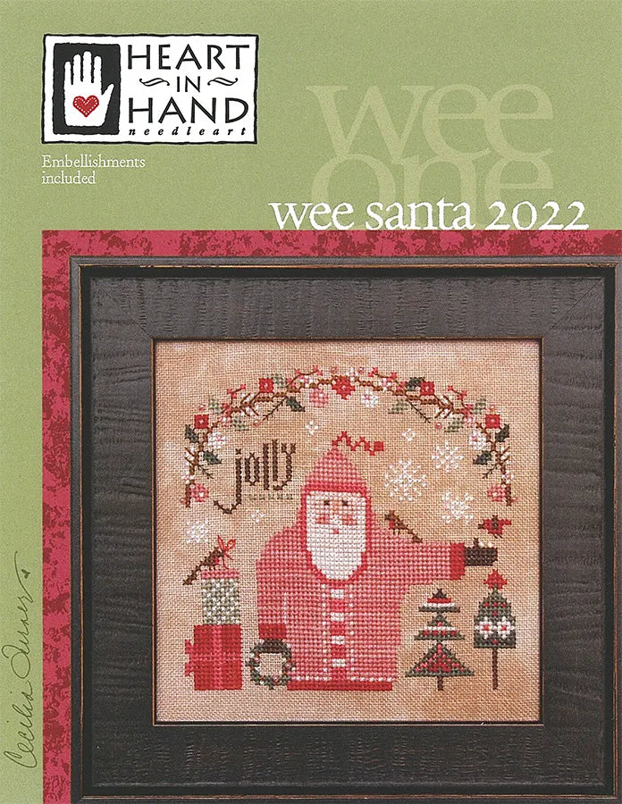 Wee Santa 2022 Heart in Hand Cross Stitch Pattern