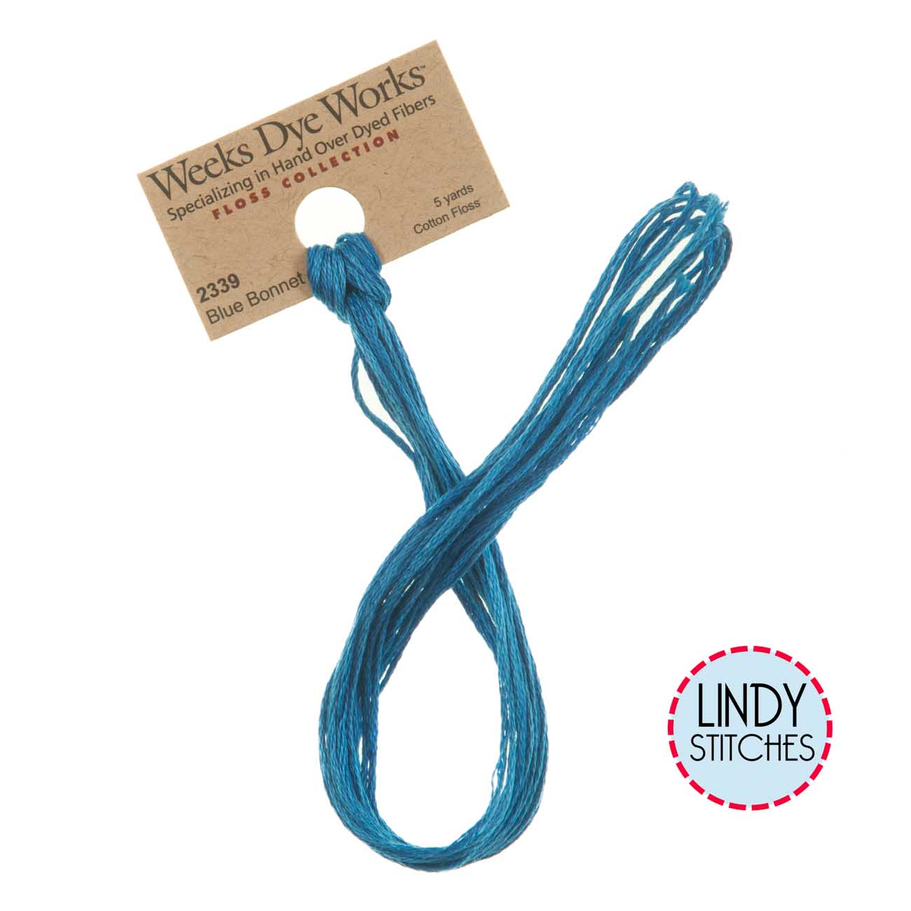 Blue Bonnet Weeks Dye Works Floss Hand Dyed Cotton Skein 2339