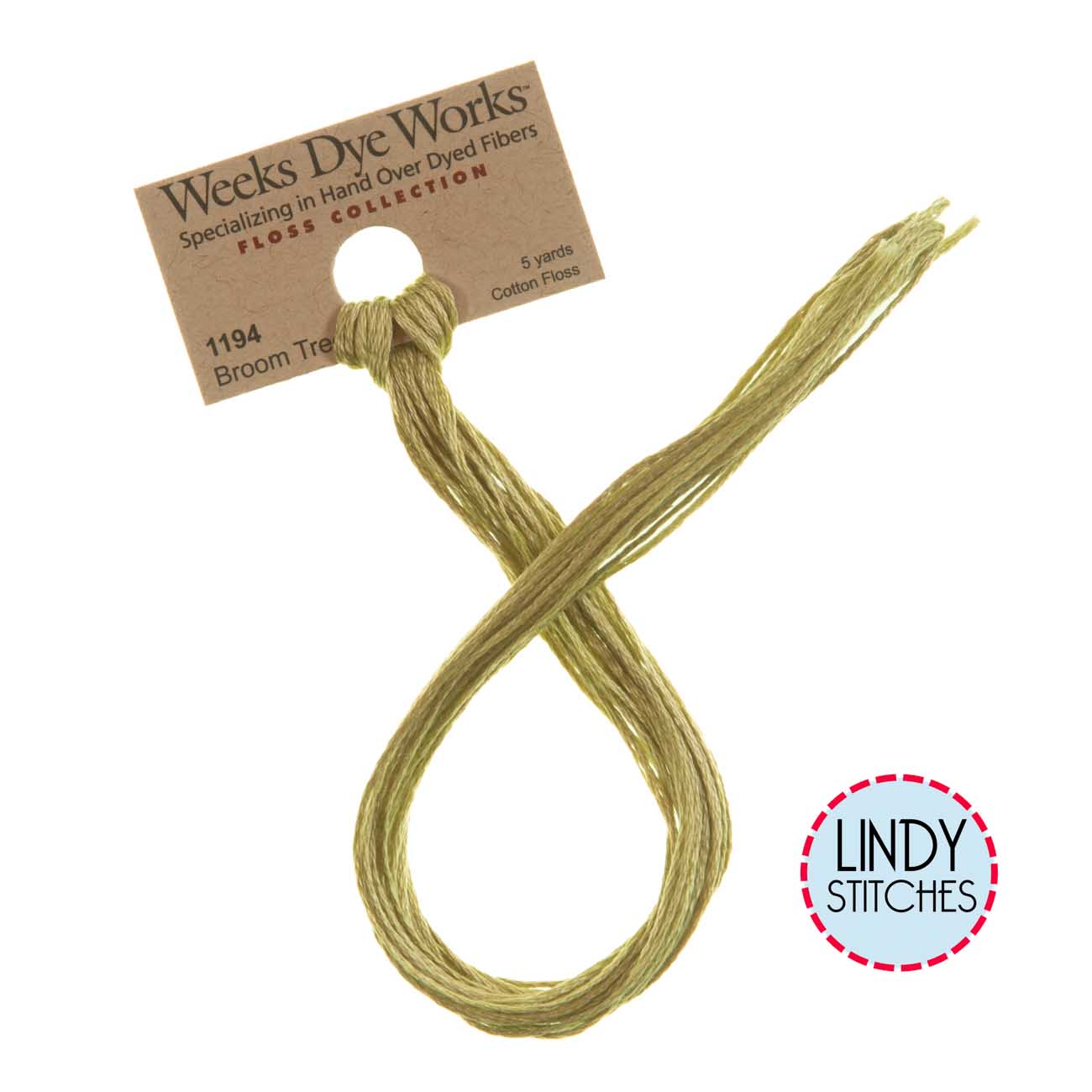 Broom Tree Weeks Dye Works Floss Hand Dyed Cotton Skein 1194