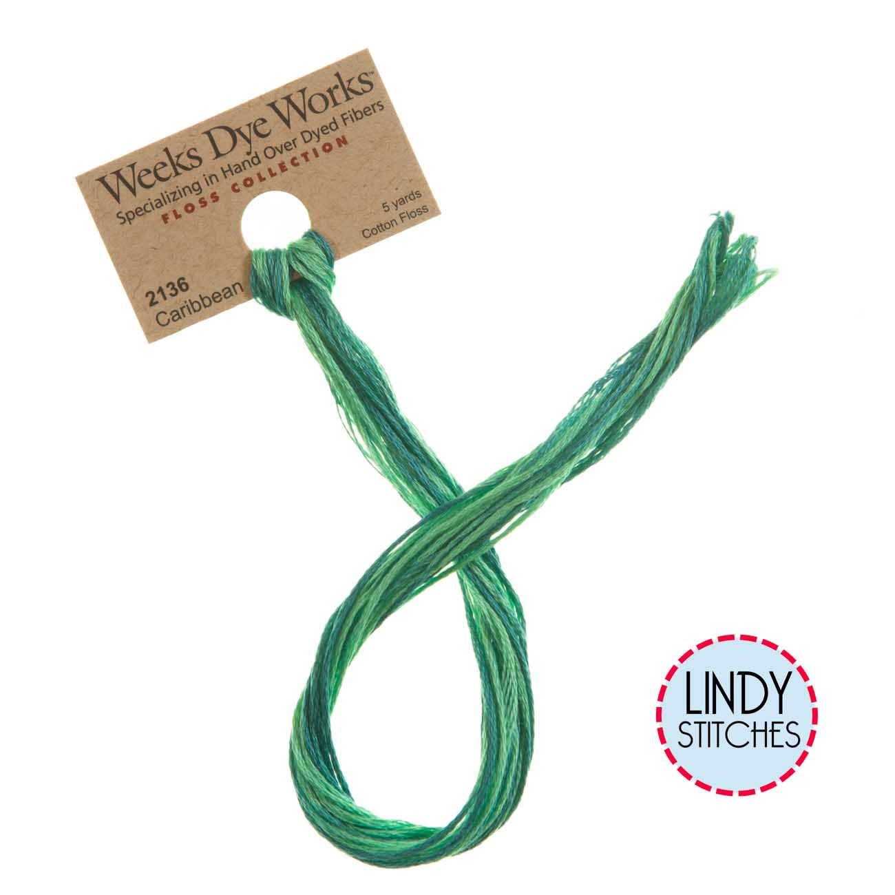 Caribbean Weeks Dye Works Floss Hand Dyed Cotton Skein 2136
