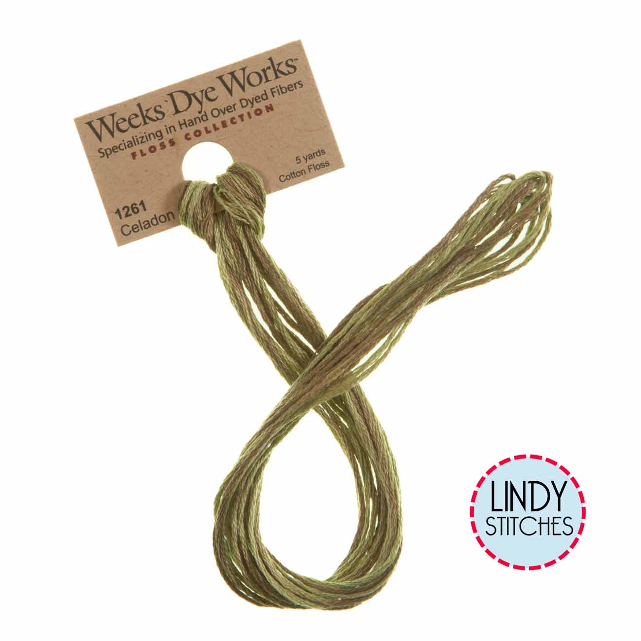 Celadon Weeks Dye Works Floss Hand Dyed Cotton Skein 1261