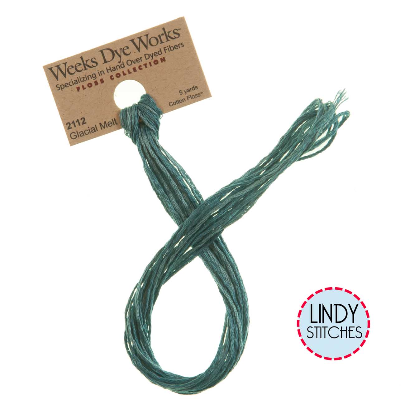 Glacial Melt Weeks Dye Works Floss Hand Dyed Cotton Skein 2112