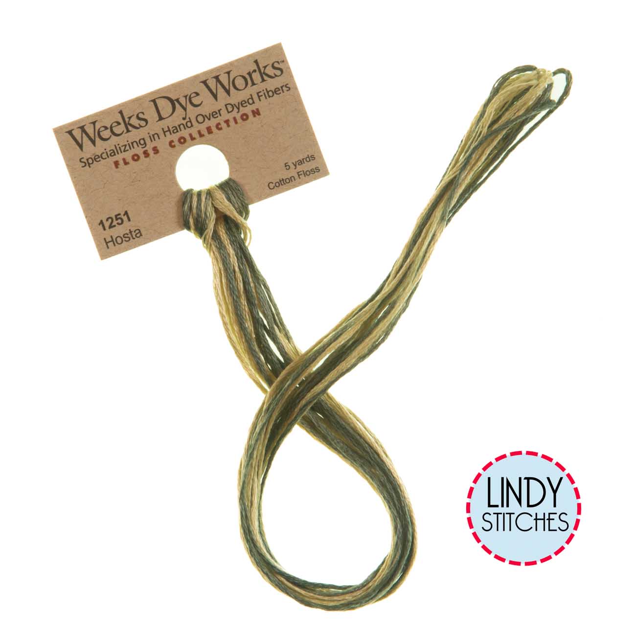 Hosta Weeks Dye Works Floss Hand Dyed Cotton Skein 1251