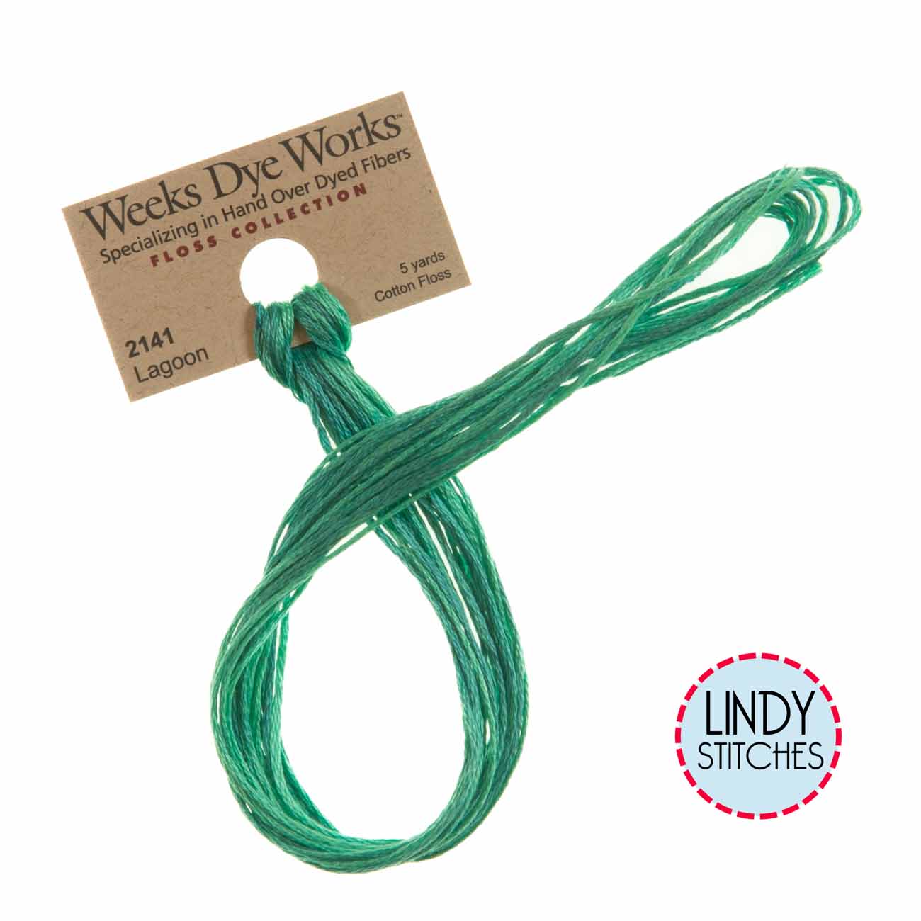 Lagoon Weeks Dye Works Floss Hand Dyed Cotton Skein 2141
