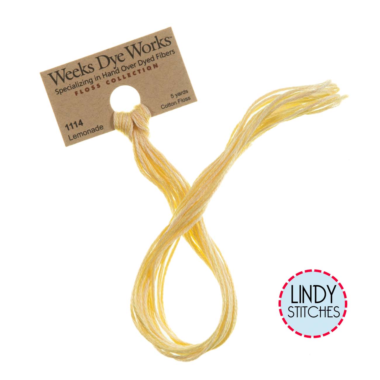 Lemonade Weeks Dye Works Floss Hand Dyed Cotton Skein 1114