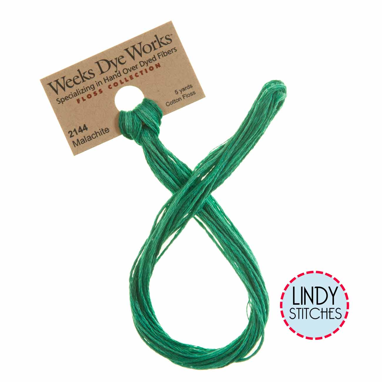 Malachite Weeks Dye Works Floss Hand Dyed Cotton Skein 2144