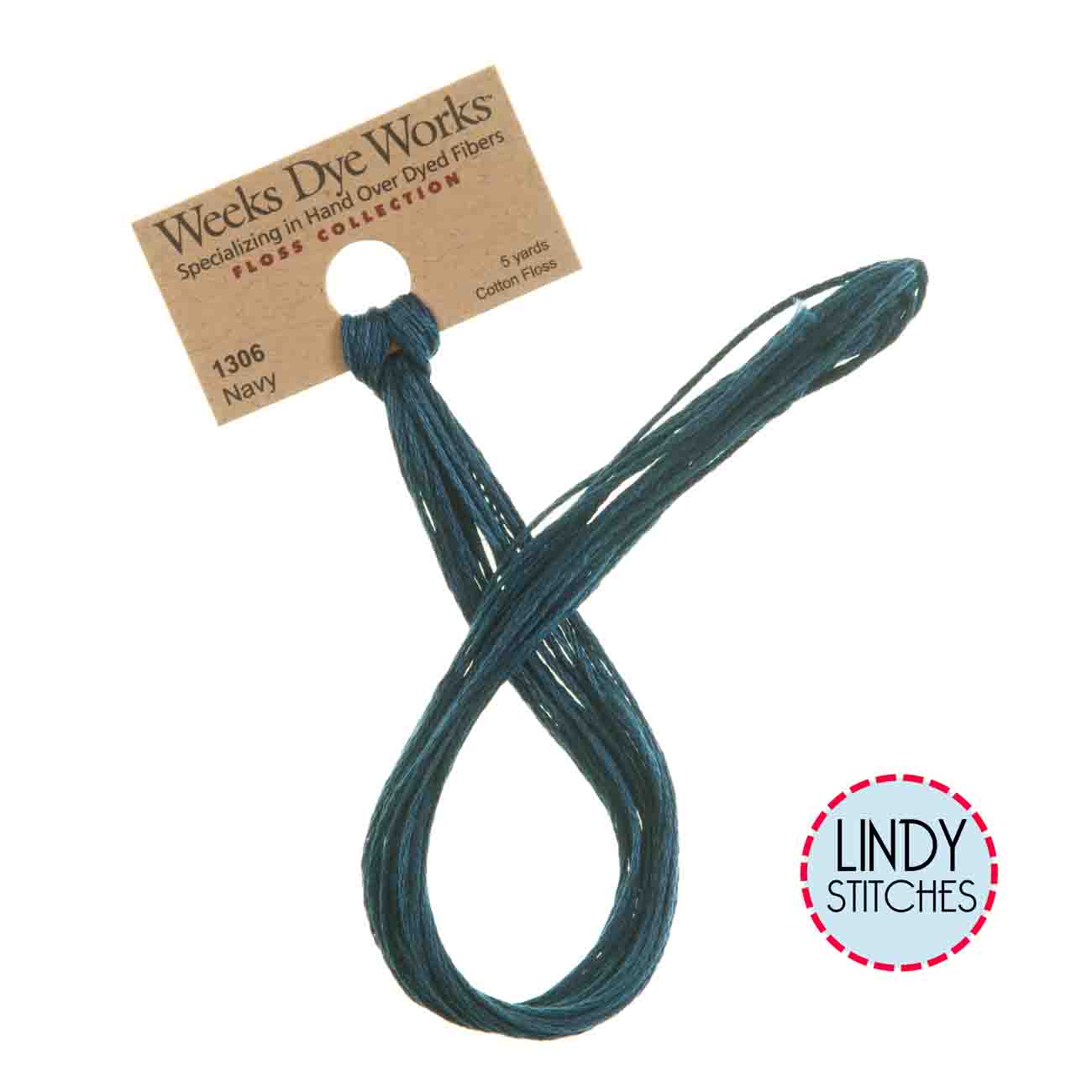 Navy Weeks Dye Works Floss Hand Dyed Cotton Skein 1306