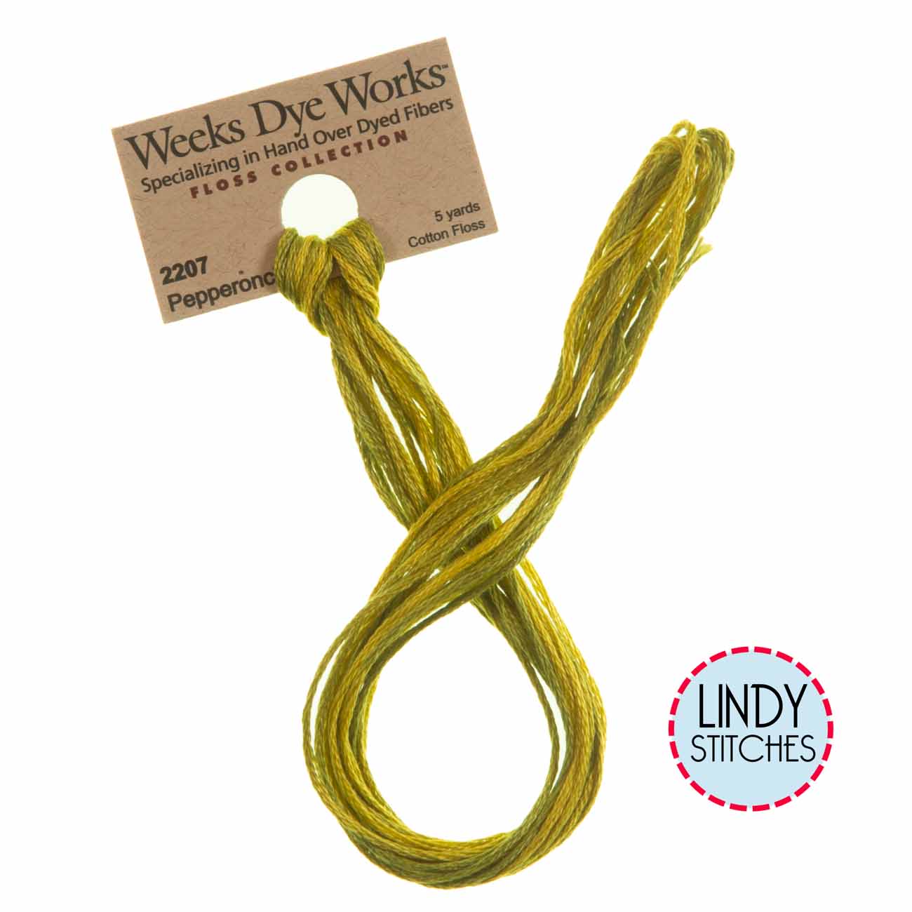 Pepperoncini Weeks Dye Works Floss Hand Dyed Cotton Skein 2207