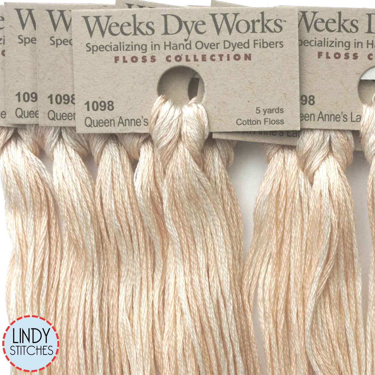 Queen Anne's Lace Weeks Dye Works Floss Hand Dyed Cotton Skein 1098