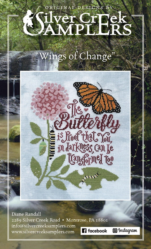 Wings of Change Cross Stitch Pattern by Silver Creek Samplers PHYSICAL copy