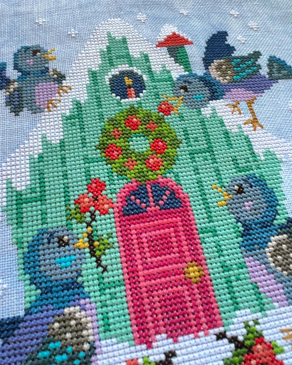 Winter Welcome Satsuma Street Cross Stitch Pattern