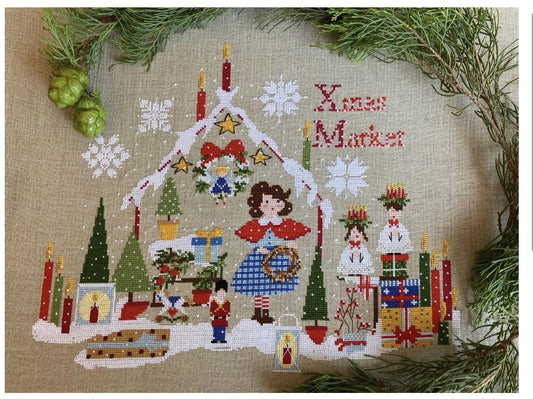 SALE Xmas Market Lilli Violette Cross Stitch Pattern