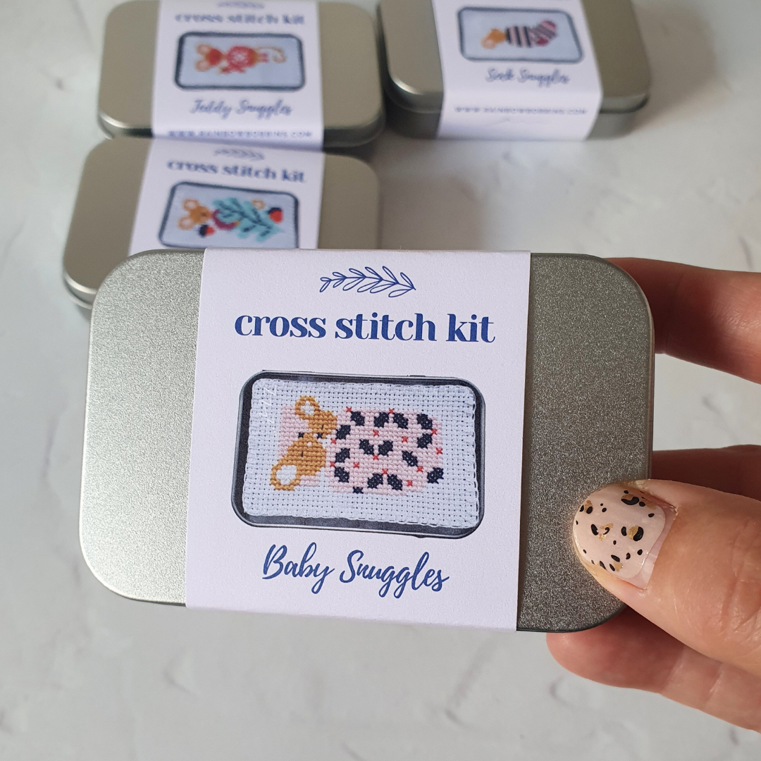 Baby Snuggles Mini Cross Stitch Kit Beginner Friendly