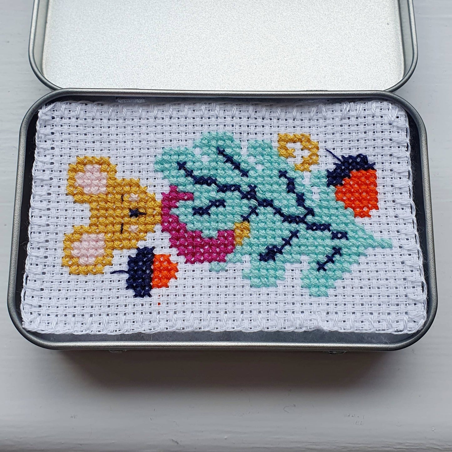 Leaf Snuggles Mini Cross Stitch Kit Beginner Friendly