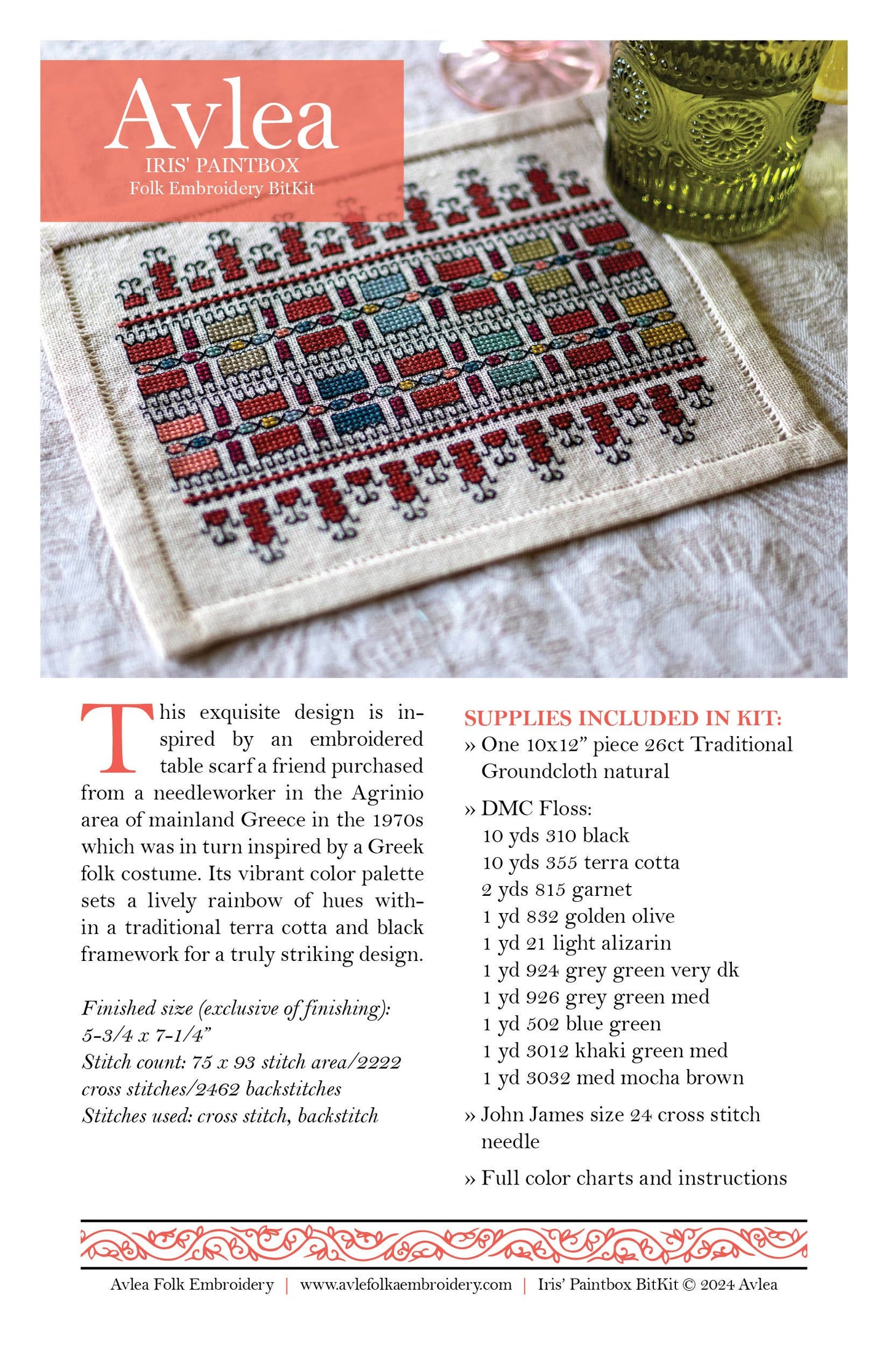 BITKIT Iris Paintbox by Avlea Folk Embroidery